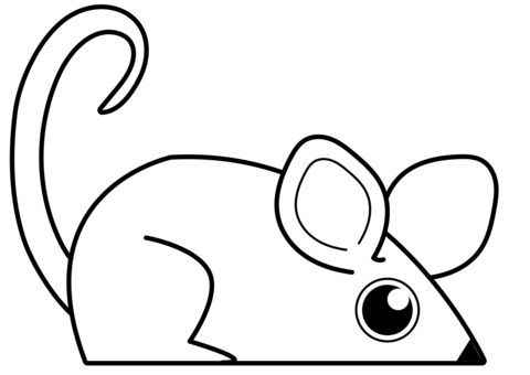 Cute Mouse Coloring Page